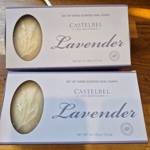 Castelbel Lavender Soap Set – 3 Oval Bars – New in Box – Made in Portugal